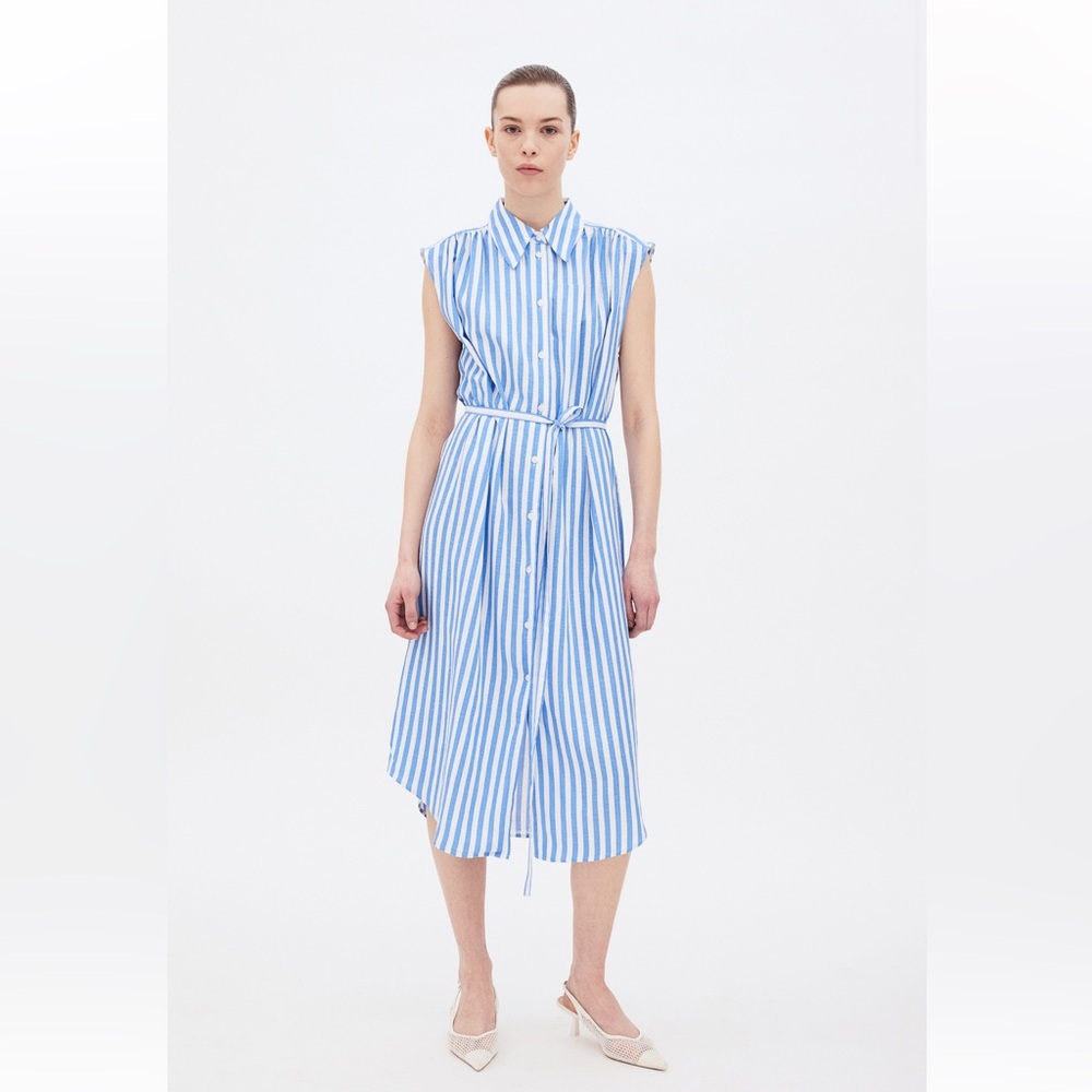 H&M, Women’s linen/cotton blend shirt dress, size L